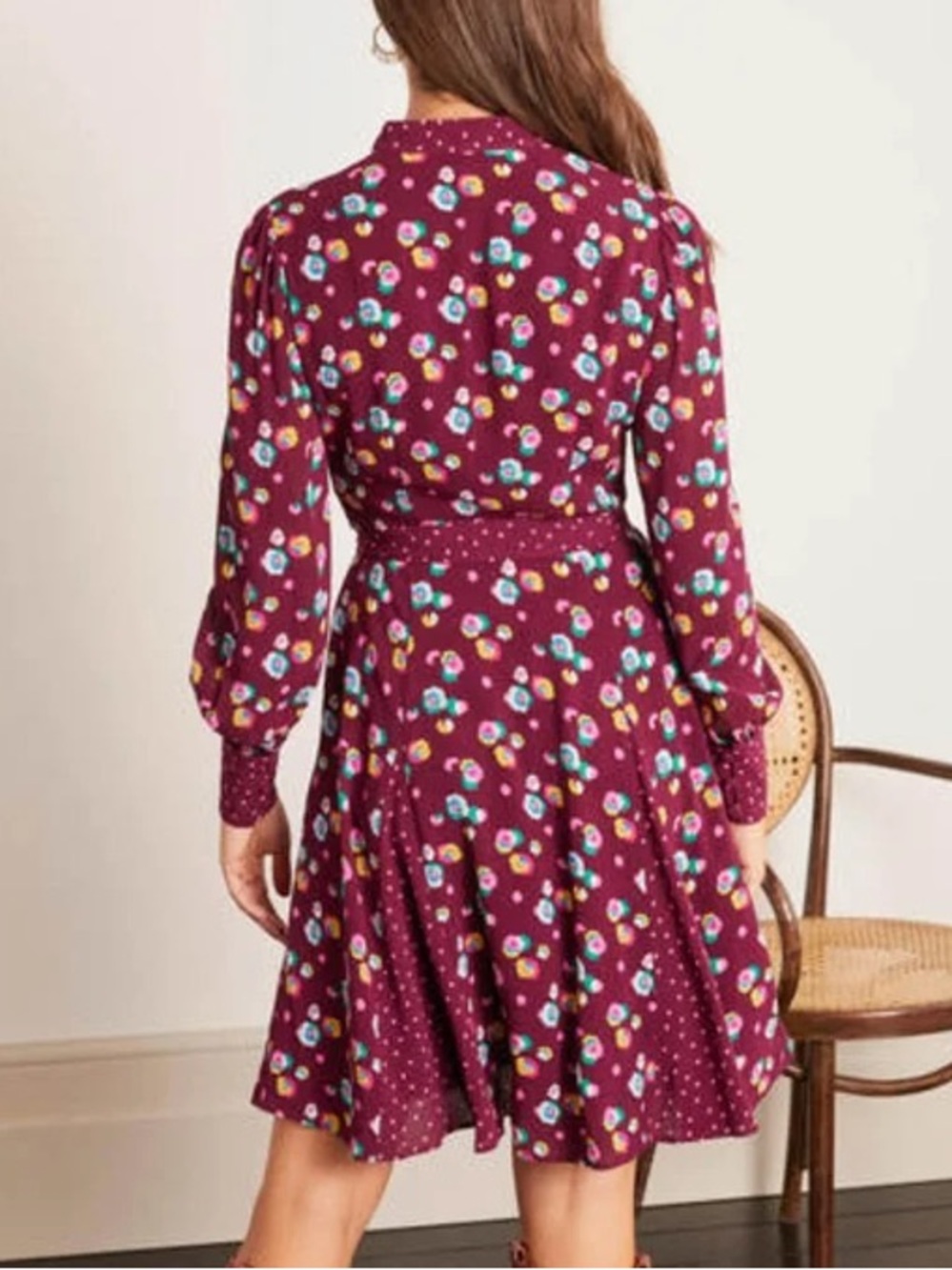 BODEN Christina Dress in Ruby Ring Billowy
Peony - Picture 5 of 7